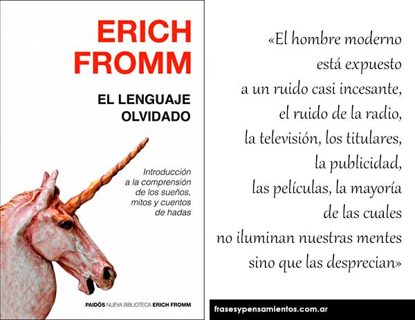 Imagen de la frase de Erich Fromm: El hombre moderno está expuesto a un ruido casi incesante, el ruido de la radio, la televisión, los titulares, la publicidad, las películas, la mayoría de las cuales no iluminan nuestras mentes sino que las desprecian.